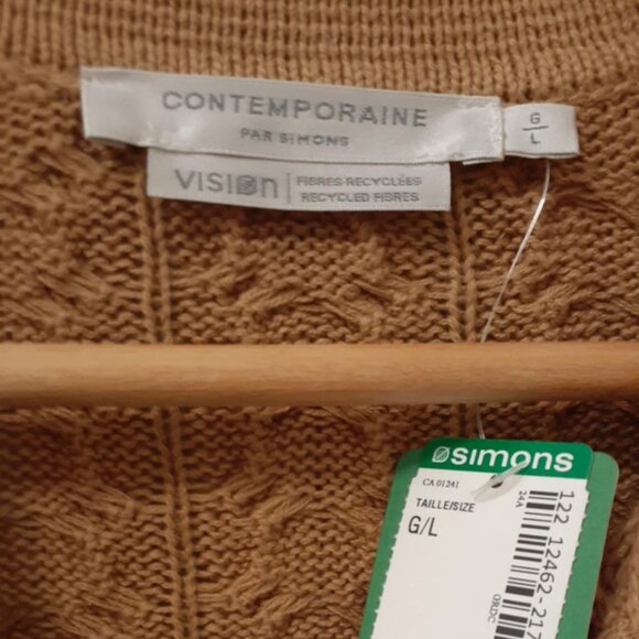 NWT Braided Cable-Knit Zippered Cardigan | SIMONS Contemporary | Vision - Picture 10 of 10